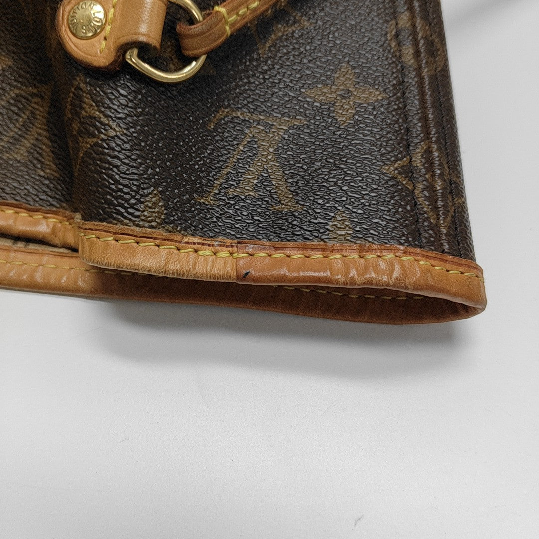 NEVERFULL MM Monogram Coated Canvas Brown