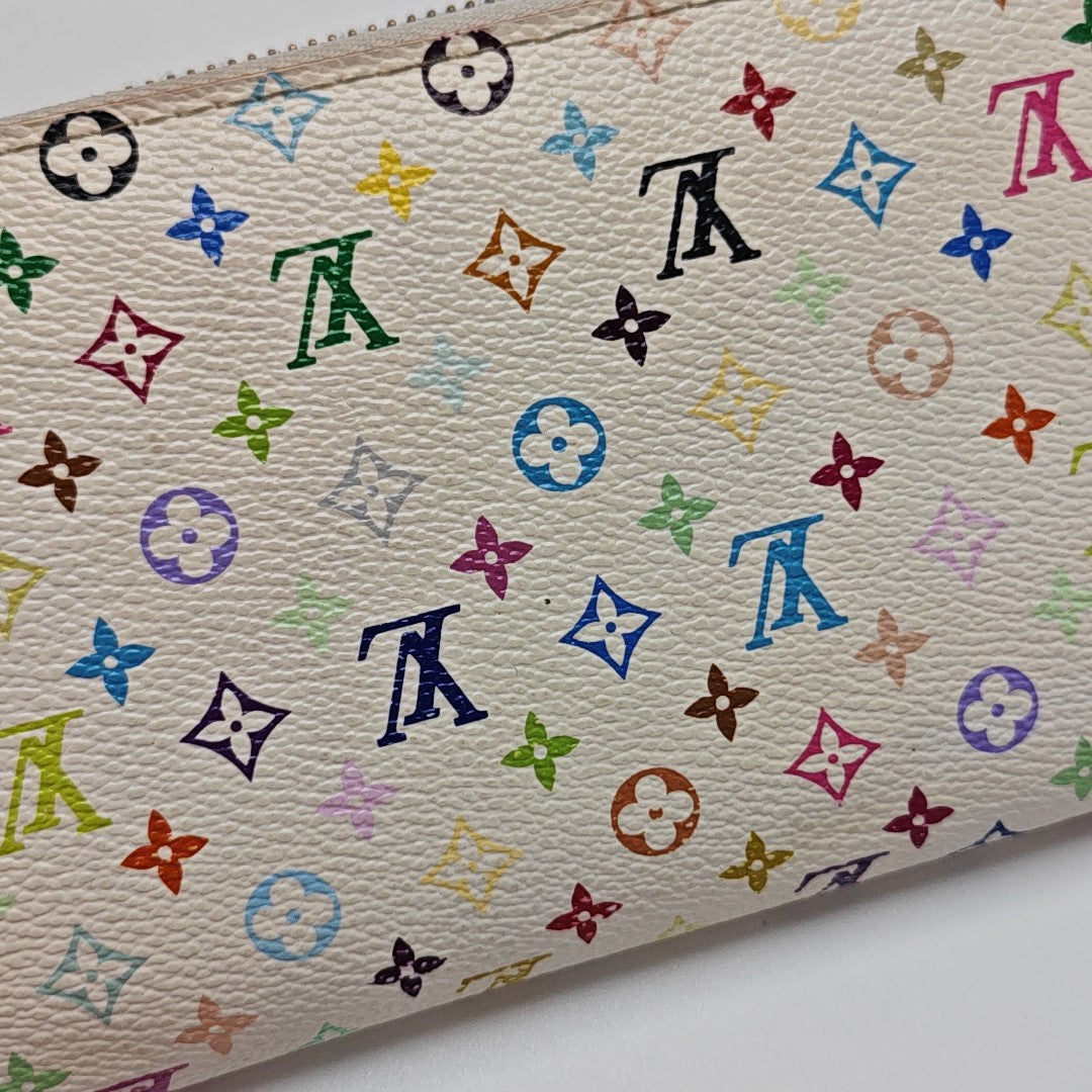 LV × TM ZIPPY Monogram Coated Canvas White Wallet