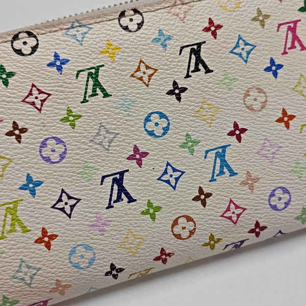 LV × TM ZIPPY Monogram Coated Canvas White Wallet