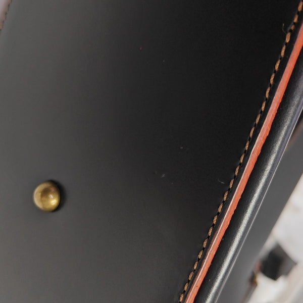 Calfskin Top Handle Bag Black