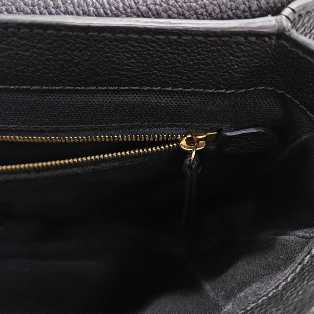 Calfskin Shoulder Bag Black
