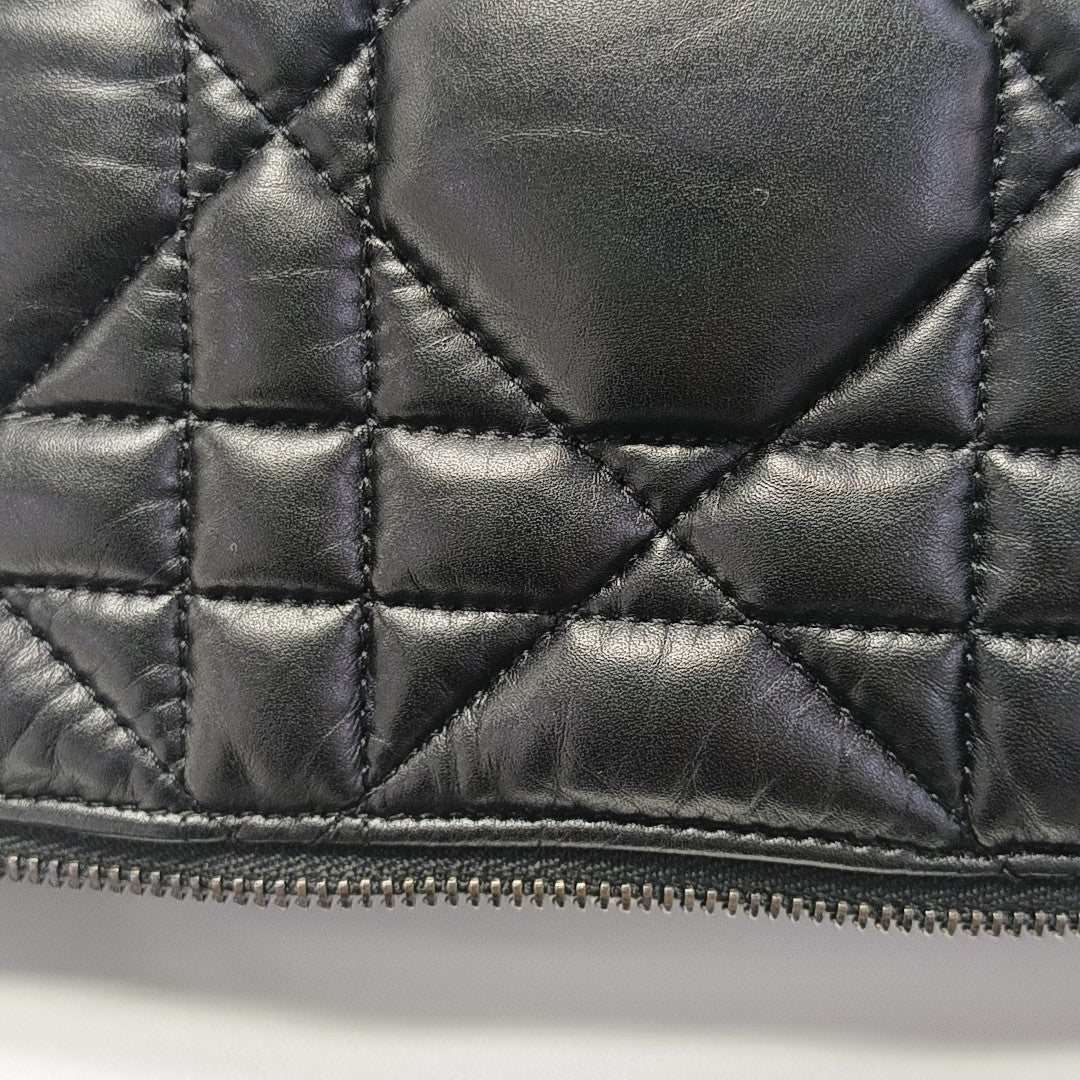 Diortravel Nomad Small Cannage Calfskin Black