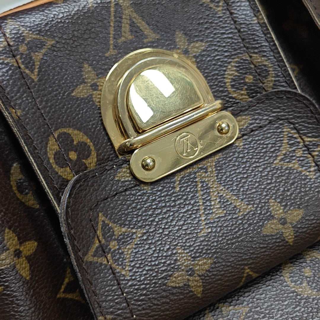 HUDSON GM Monogram Coated Canvas Brown