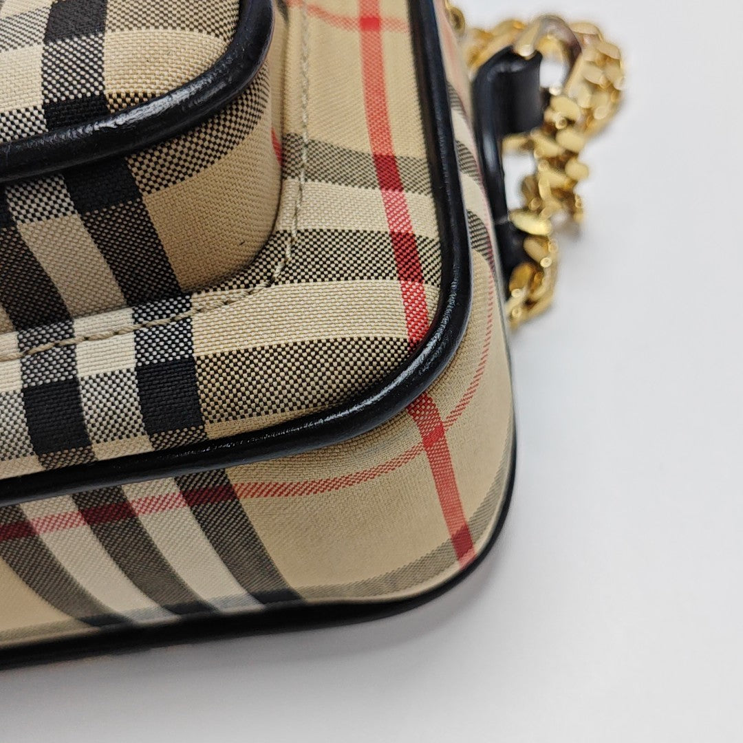 Fabric Shoulder Bag Brown
