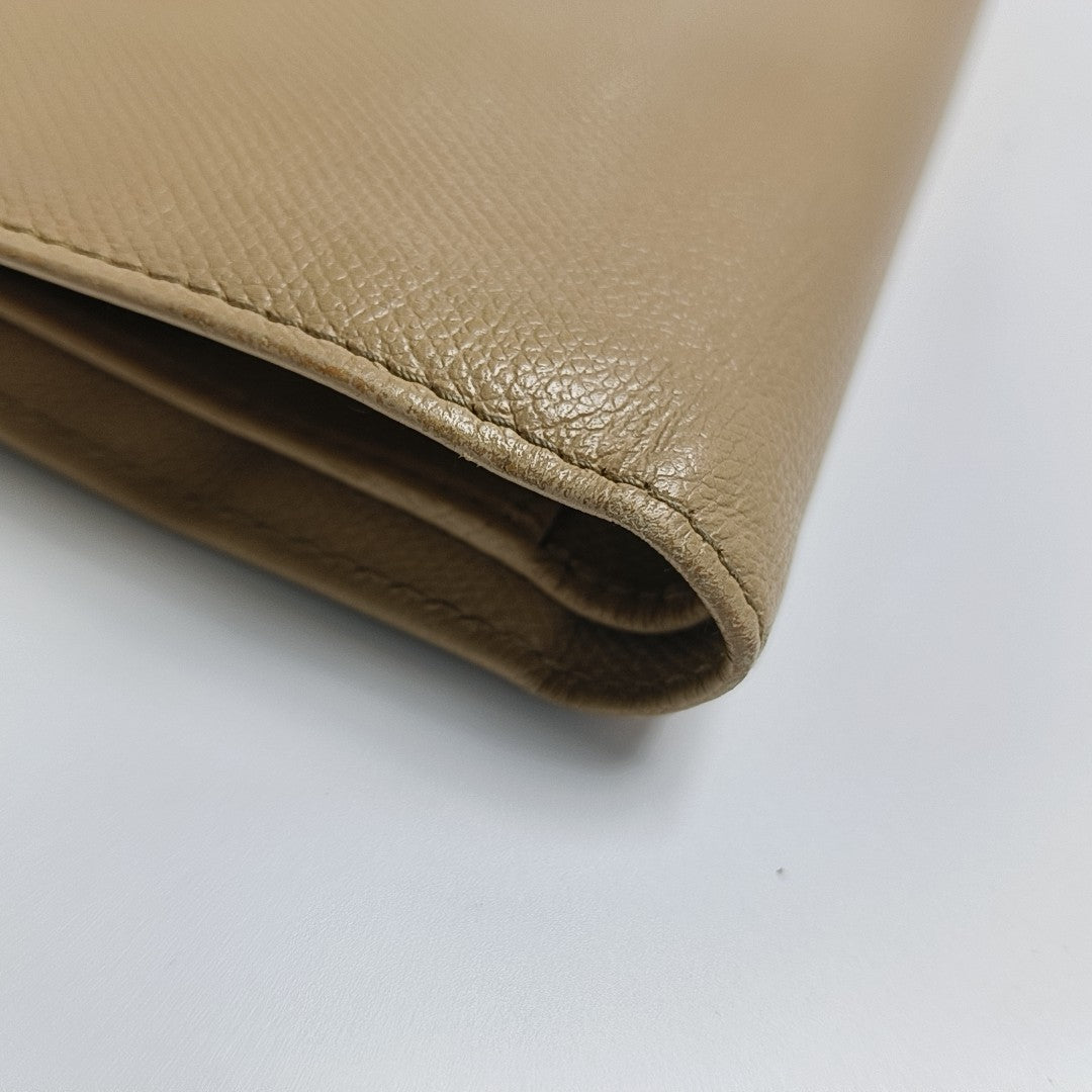 Grained Calfskin Wallet Yellow