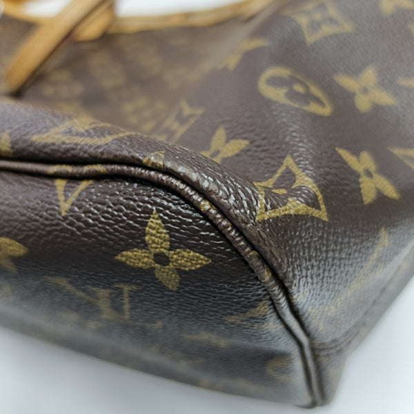 NEVERFULL MM Monogram Coated Canvas Brown
