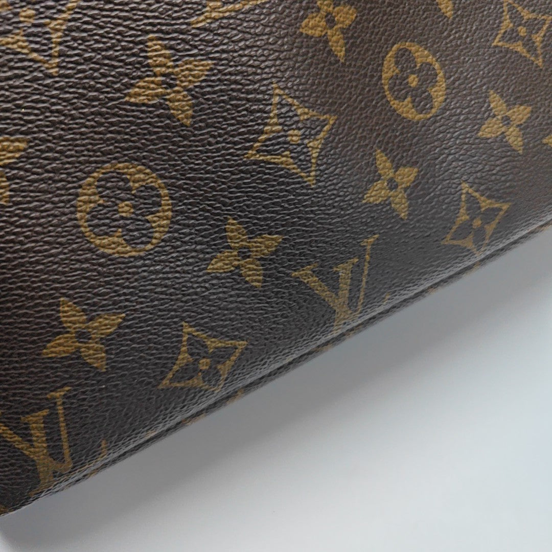 NEVERFULL MM Monogram Coated Canvas Brown