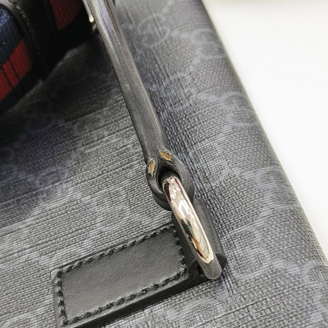 Monogram Coated Canvas Shoulder Bag Gray