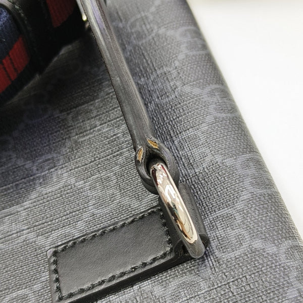 Monogram Coated Canvas Shoulder Bag Gray