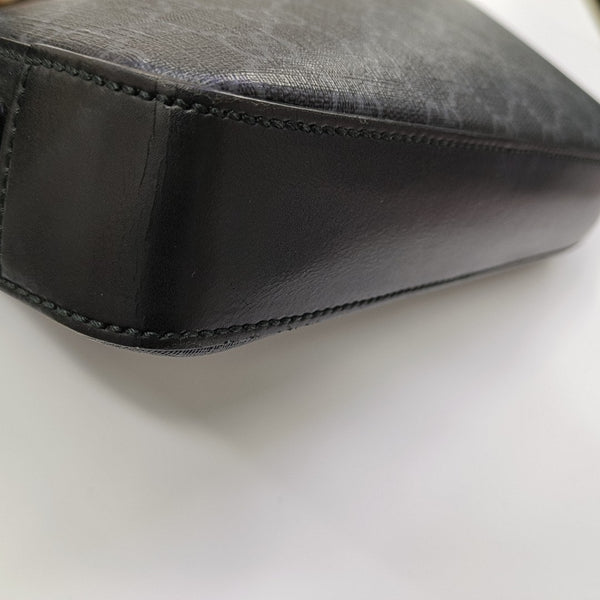 GG Supreme Small Monogram Coated Canvas Black