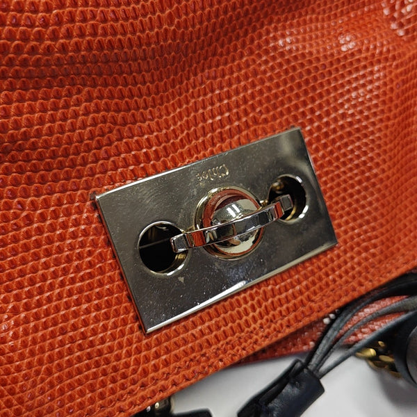 Calfskin Shoulder Bag Orange