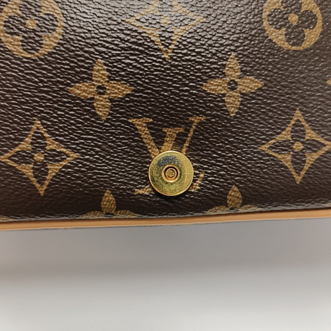 DIANE Monogram Coated Canvas Brown