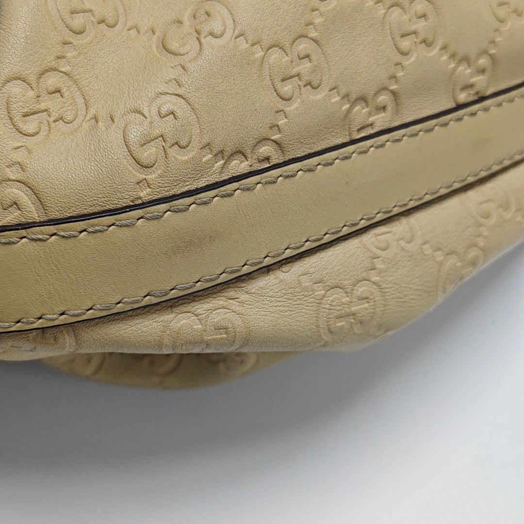 Sukey Monogram Calfskin Beige