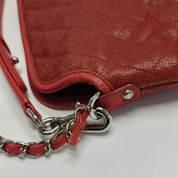 Quilted Grained Calfskin Red