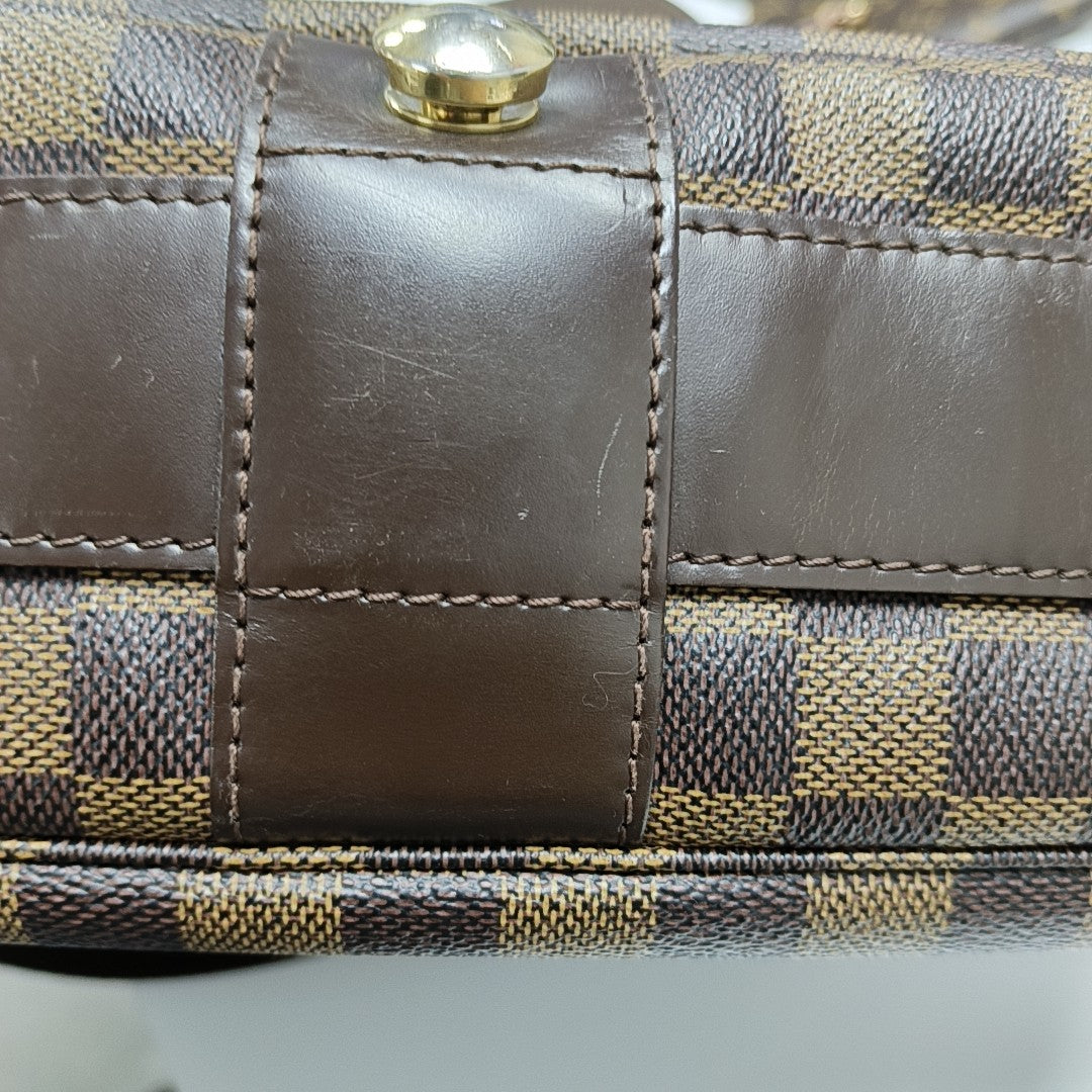 BASTILLE Damier Ebene Coated Canvas Brown