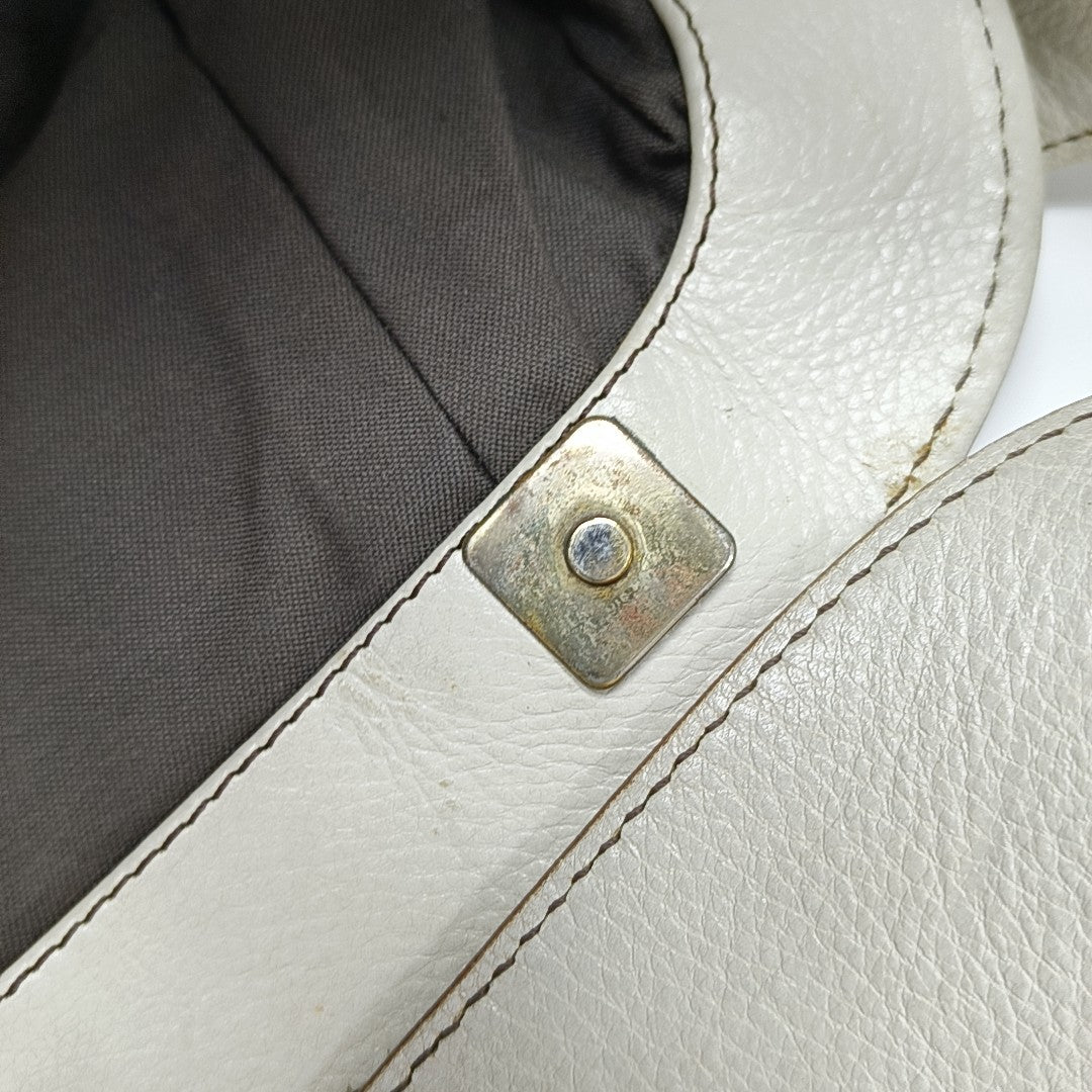 Calfskin Top Handle Bag White