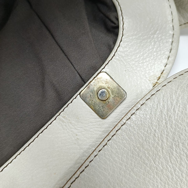 Calfskin Top Handle Bag White