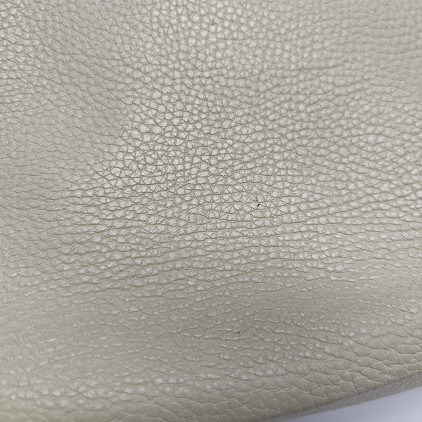 Leather Shoulder Bag White
