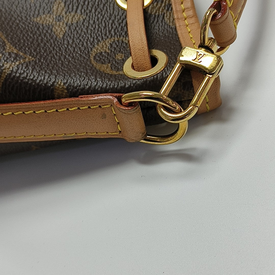 NOÉ Nano Monogram Coated Canvas Brown
