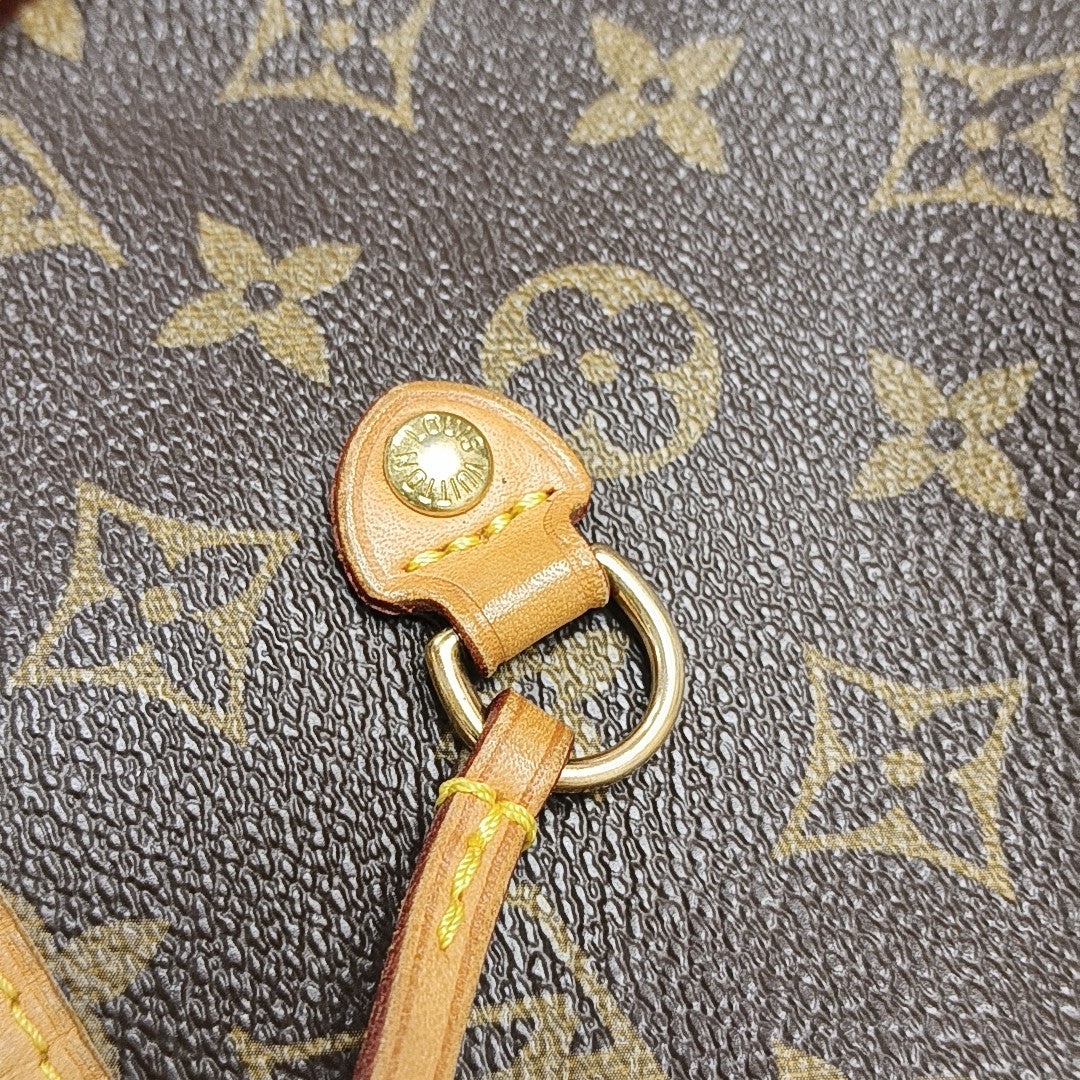 NEVERFULL MM Monogram Coated Canvas Brown
