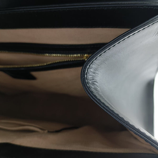 Padlock Medium Monogram Calfskin Black