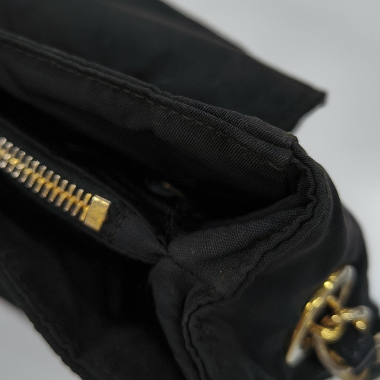 Nylon Shoulder Bag Black