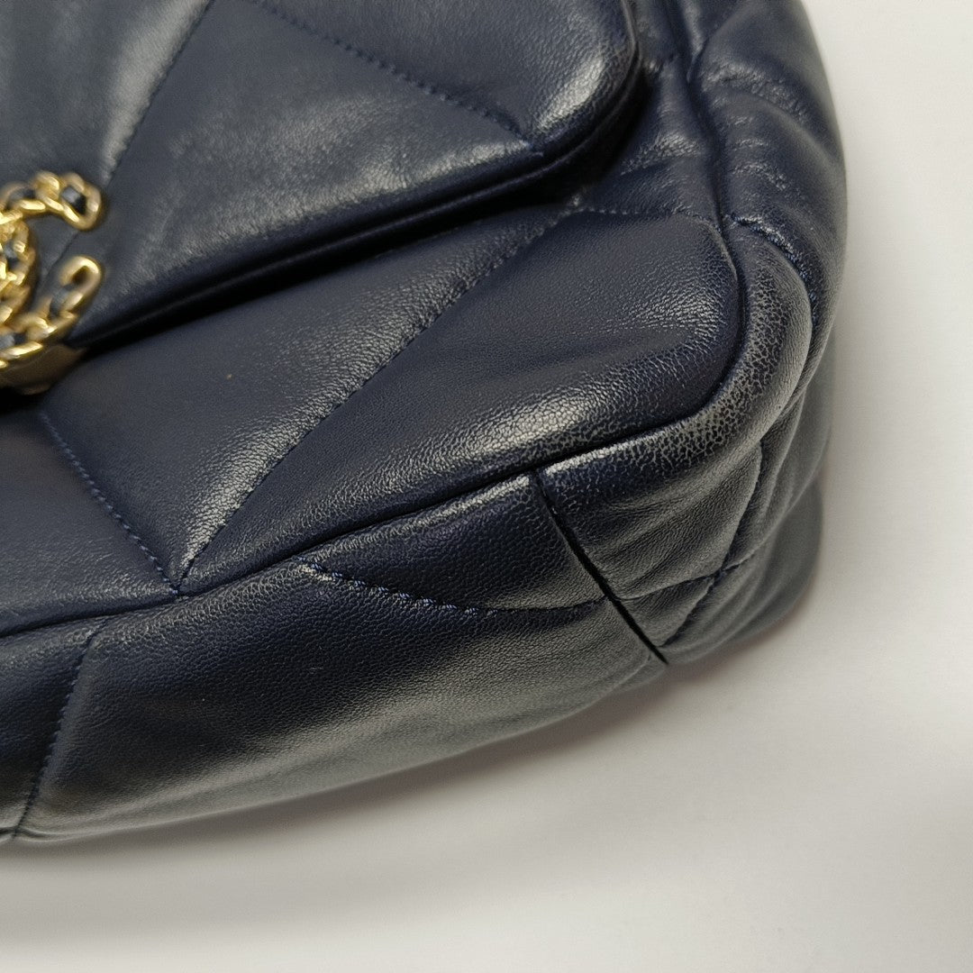 CHANEL 19 Small Quilted Lambskin Blue