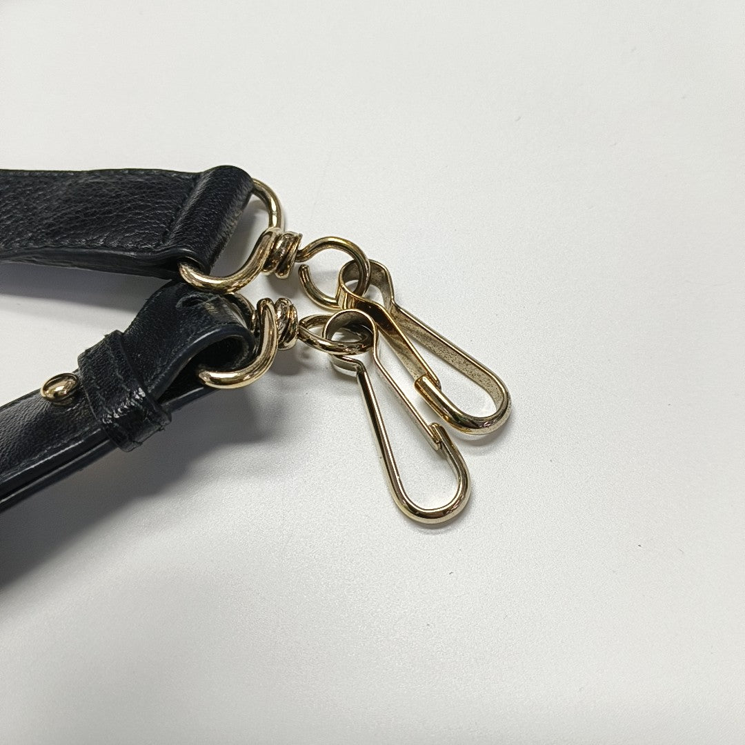 Classic Metallic Edge City Mini Lambskin Black