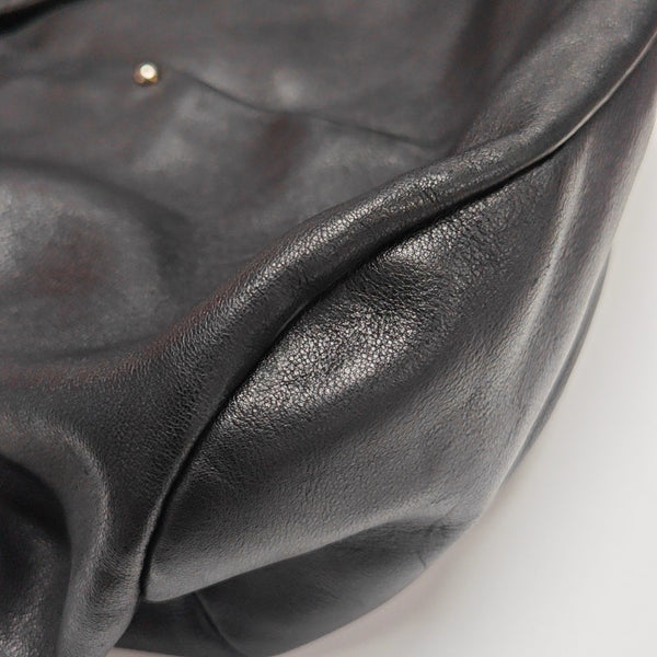Calfskin Top Handle Bag Black