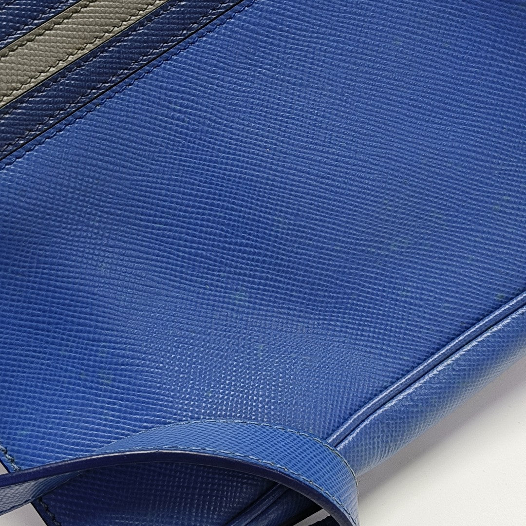 Saffiano Calfskin Crossbody Bag Blue