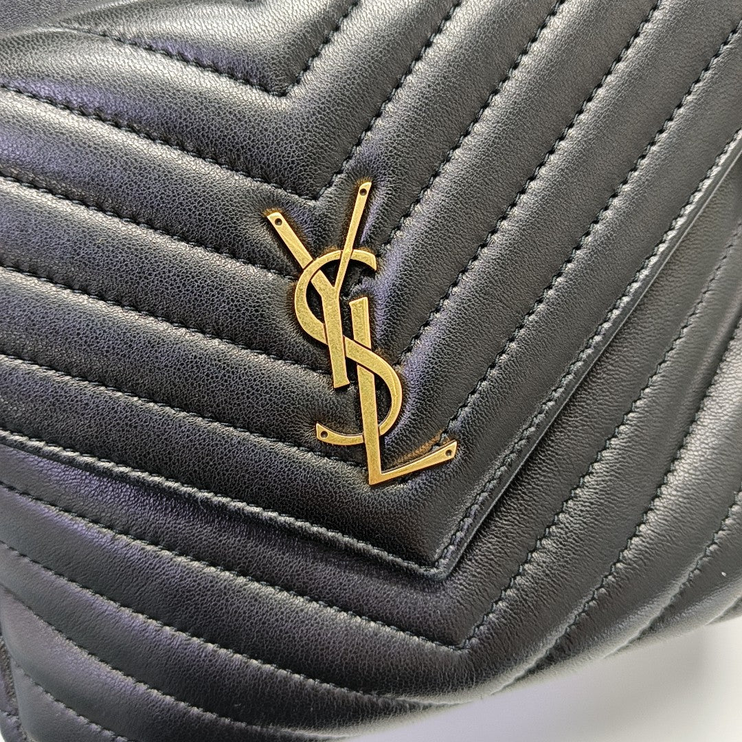JOE Chevron Lambskin Black
