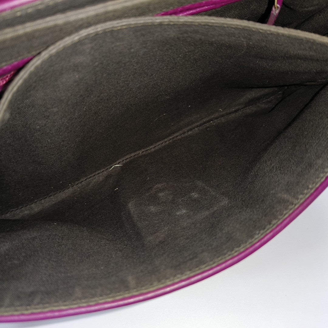 Calfskin Shoulder Bag Purple