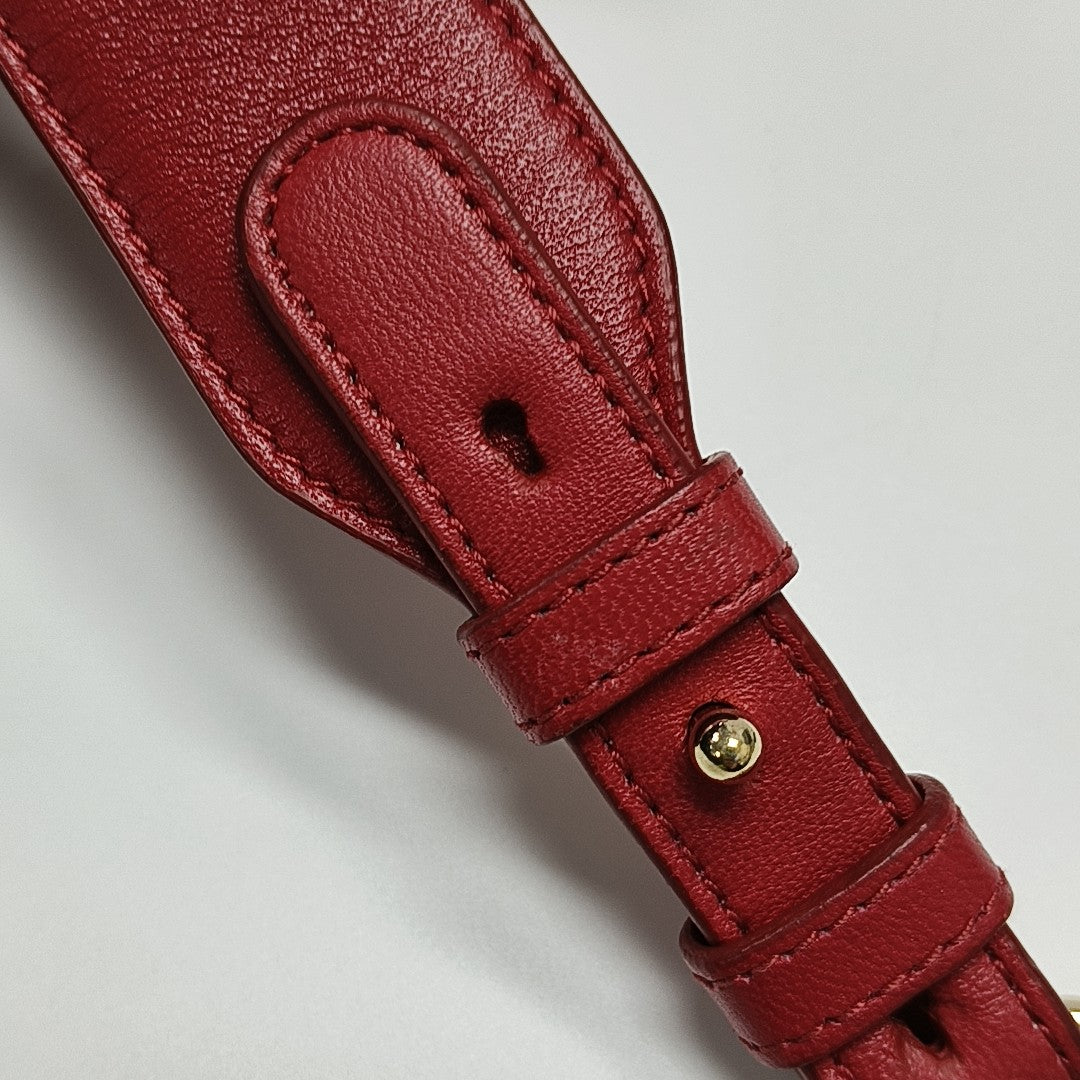 Lady Dior Small Cannage Lambskin Red