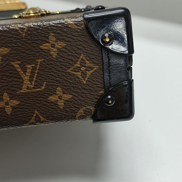 PETITE MALLE Monogram Coated Canvas Brown