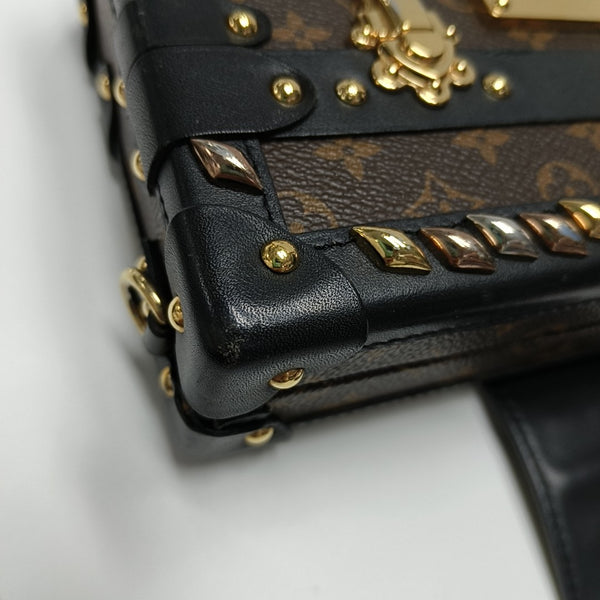 PETITE MALLE Monogram Coated Canvas Brown