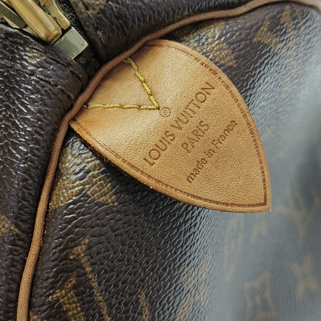 SPEEDY 30 Monogram Coated Canvas Brown
