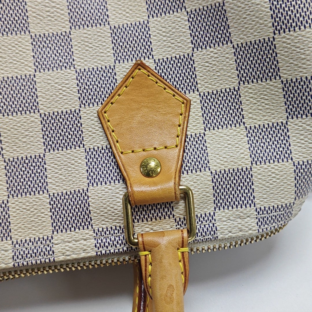 SPEEDY 25 Damier Azur Coated Canvas White