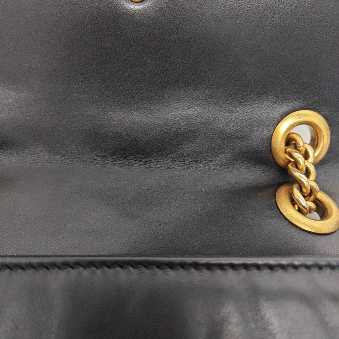GG Marmont Small Quilted Calfskin Black