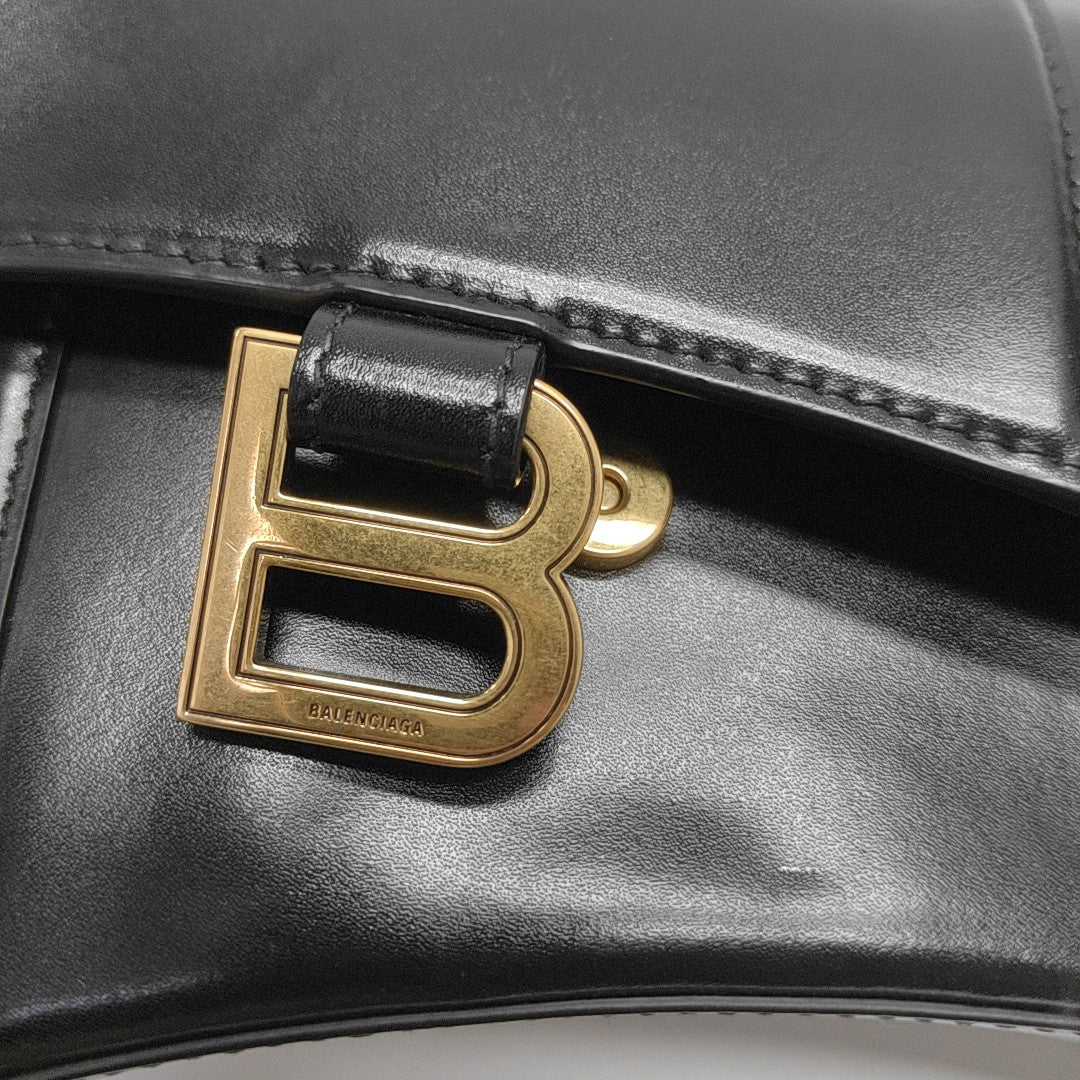 Hourglass S Calfskin Black