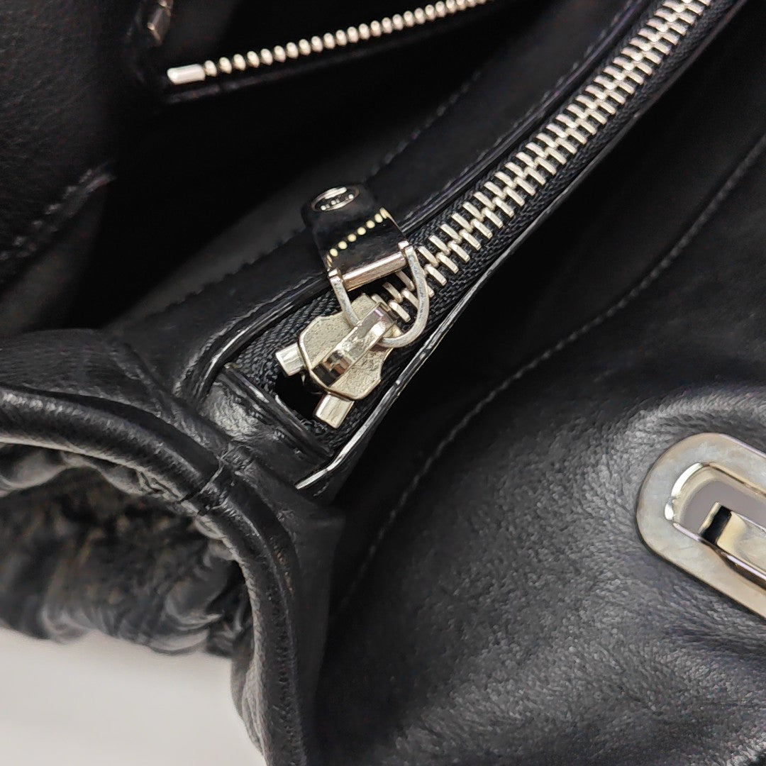 LILIA Monogram Calfskin Black