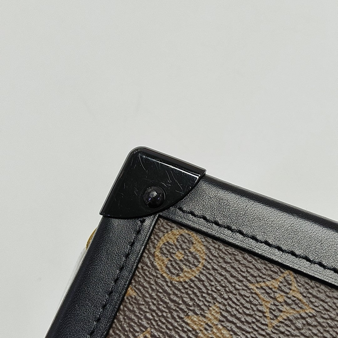 PETITE MALLE Monogram Coated Canvas Brown