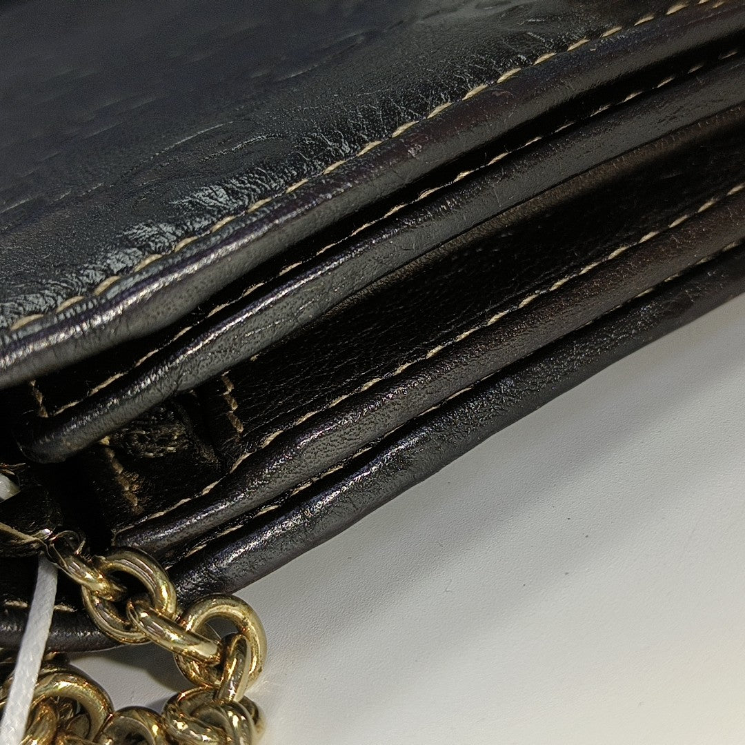 Monogram Calfskin Top Handle Bag Brown