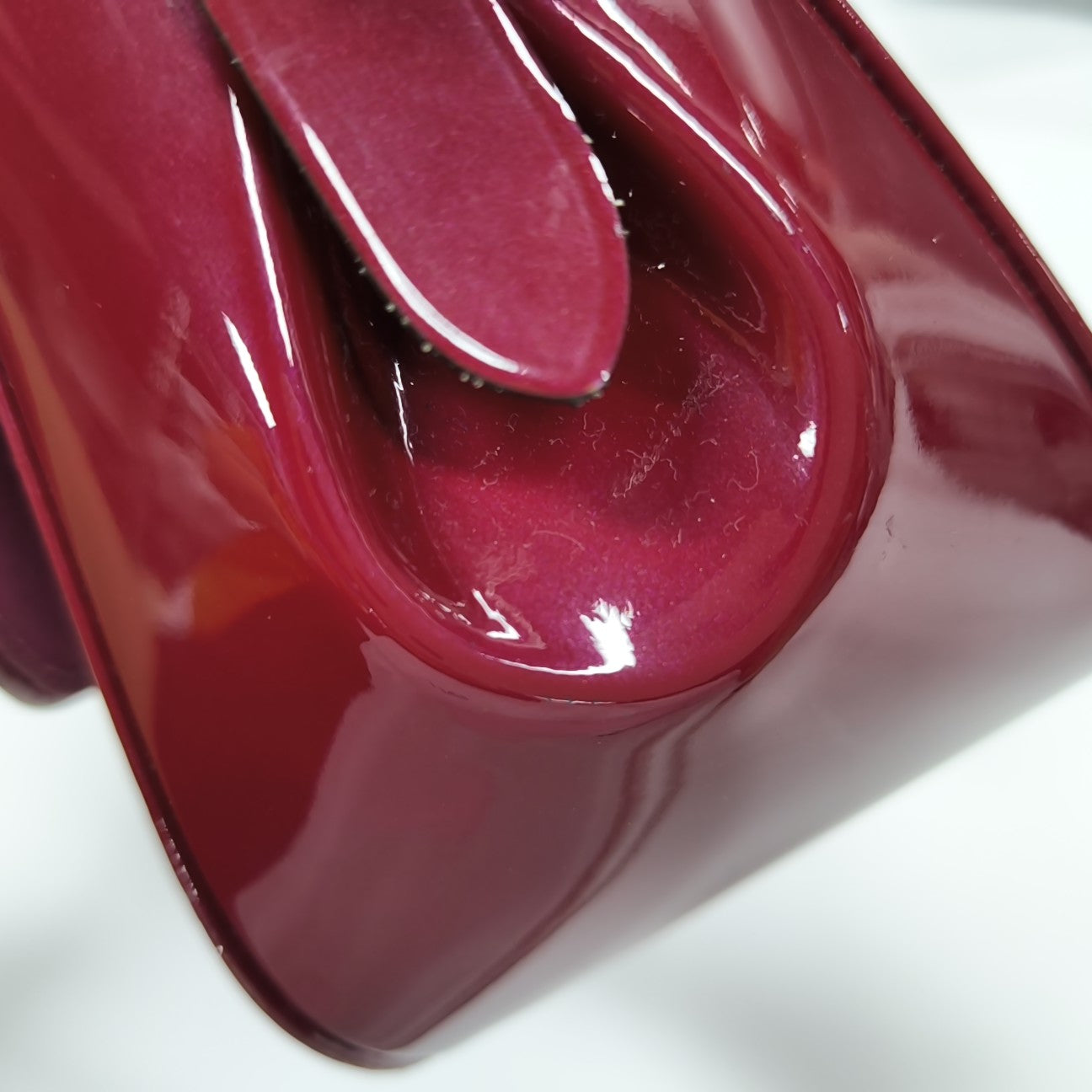 PASADENA PM Monogram Patent Leather Red