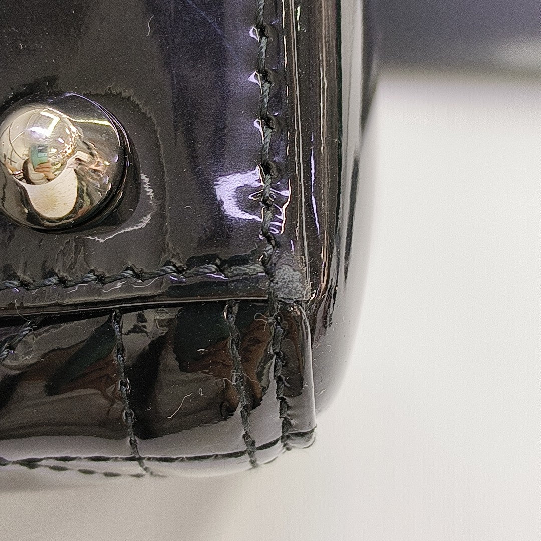 Lady Dior Large Cannage Patent Leather Black