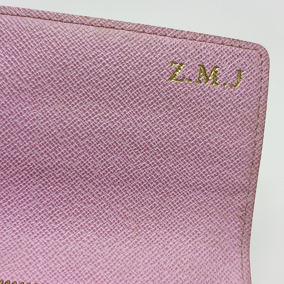LV × TM PORTE MONNAIE Monogram Coated Canvas White Wallet