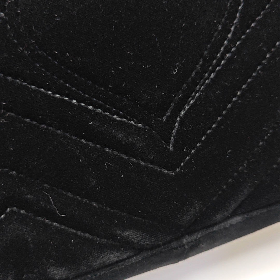 GG Marmont Large Quilted Velvet Black