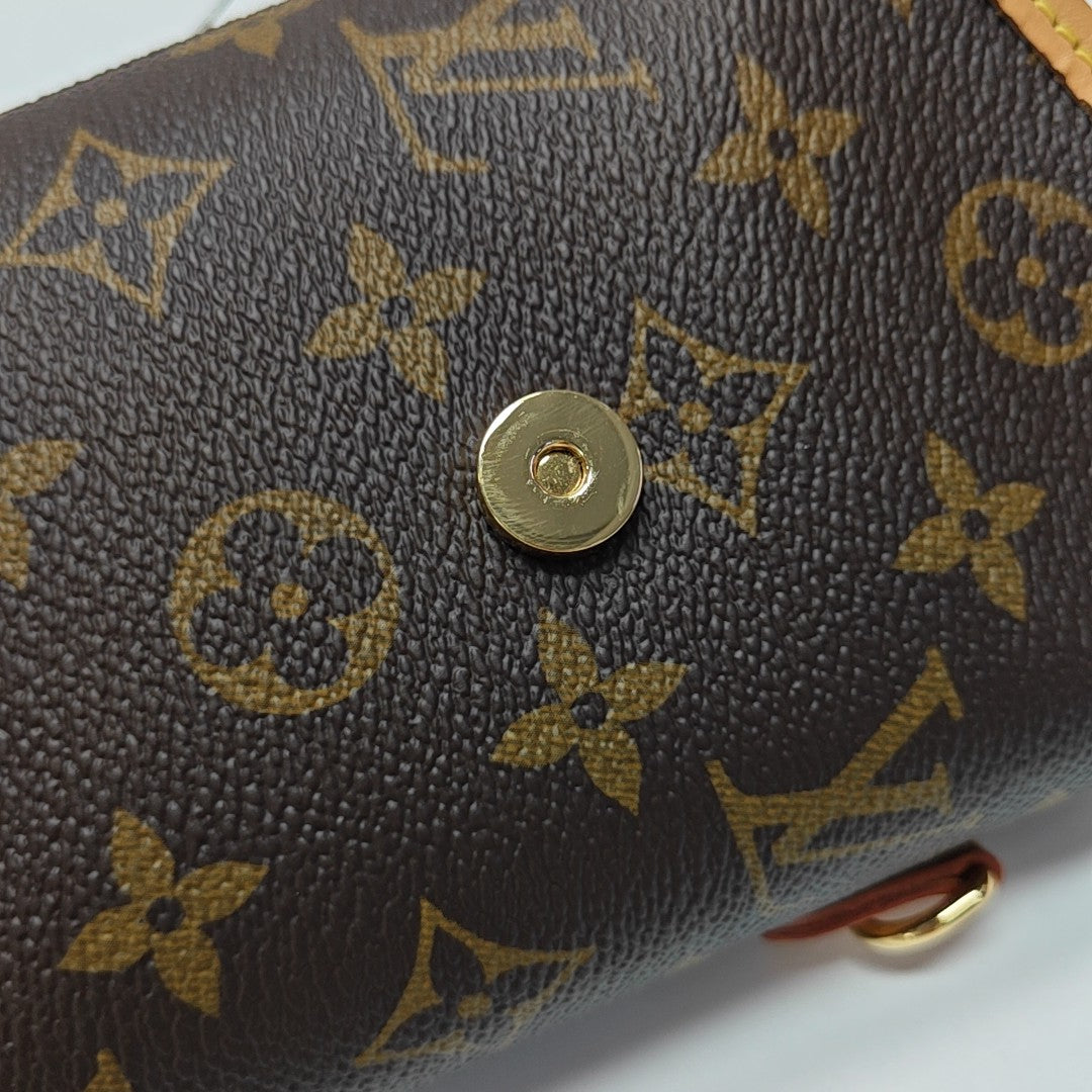 FOLD ME Monogram Coated Canvas Brown
