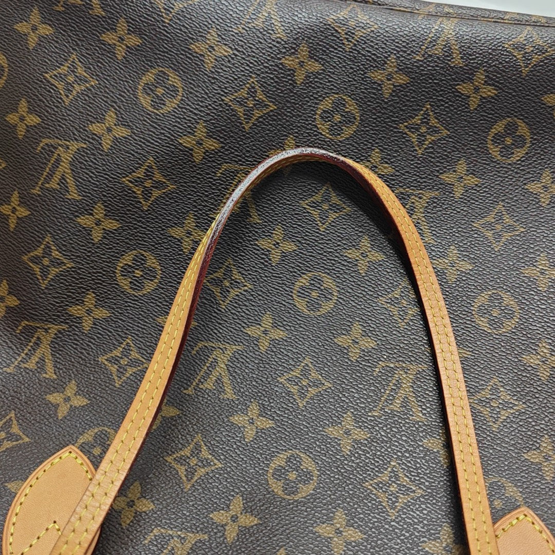 NEVERFULL MM Monogram Coated Canvas Brown