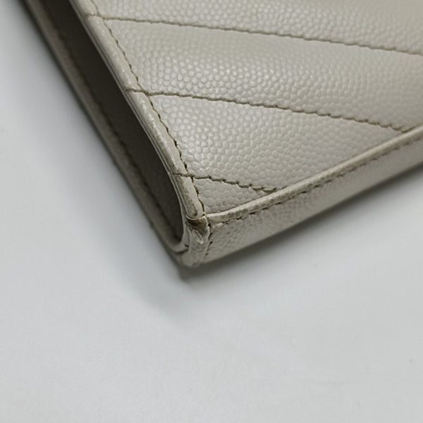 MONOGRAM Medium Chevron Calfskin White