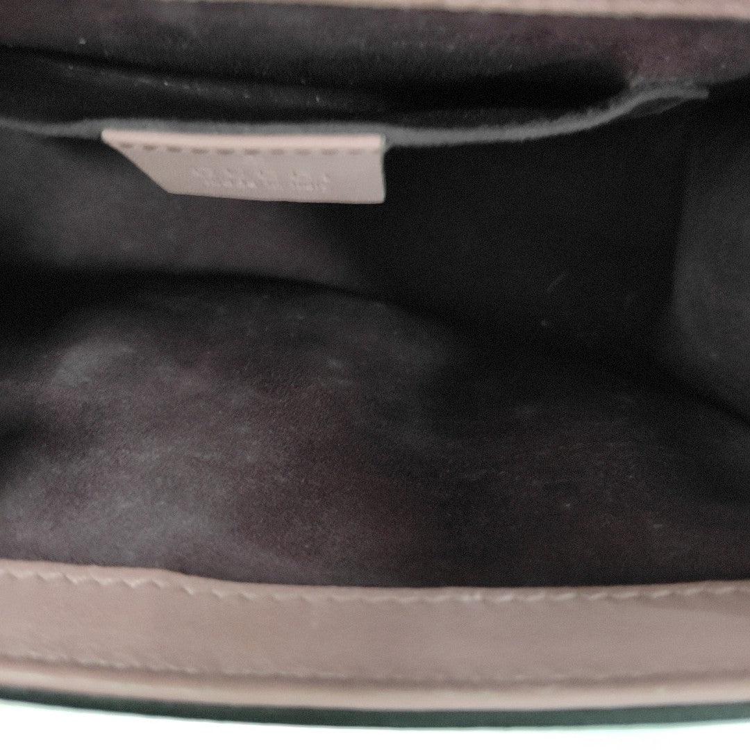 Candado pequeño Monogram lona revestida beige